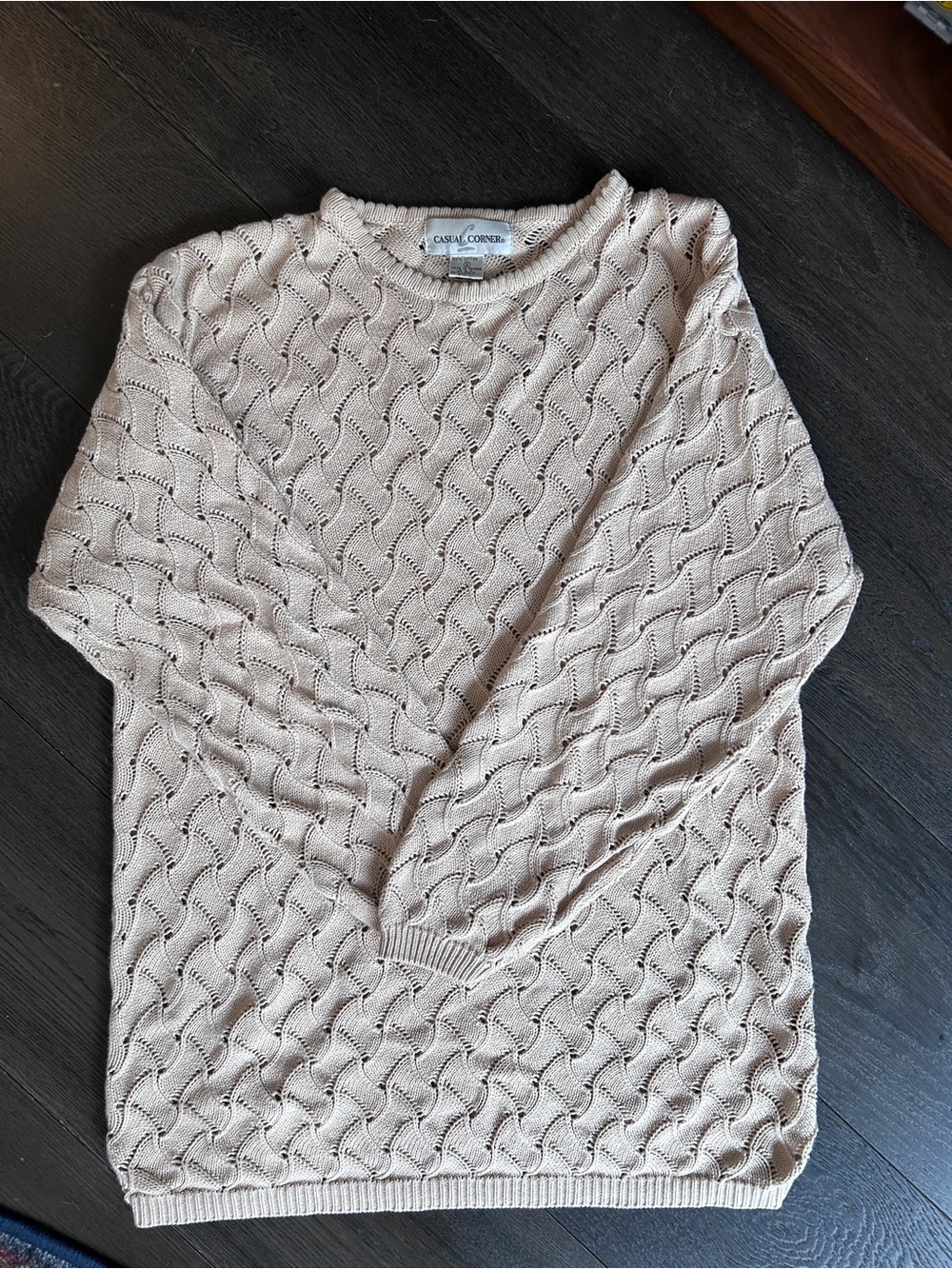 Vintage 100% Cotton Knit Sweater